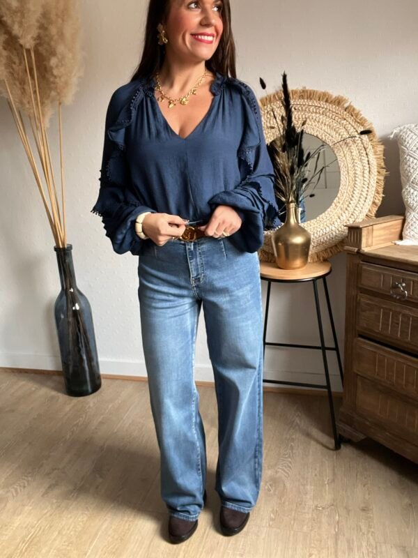 img_2639 Jean large wide leg bleu Denim - Modèle Raphy