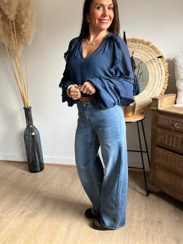 img_2640 Jean large wide leg bleu Denim - Modèle Raphy