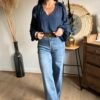 img_2644 Jean large wide leg bleu Denim - Modèle Raphy