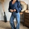 img_2645 Jean large wide leg bleu Denim - Modèle Raphy