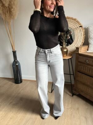 Jean large gris  - Modèle Célestine