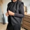 Gilet sans manches noir – Modèle Blanche