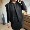 Gilet sans manches noir – Modèle Blanche