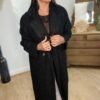 Manteau long noir – Modèle Marion
