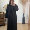Manteau long noir – Modèle Marion