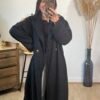 Manteau long noir – Modèle Marion