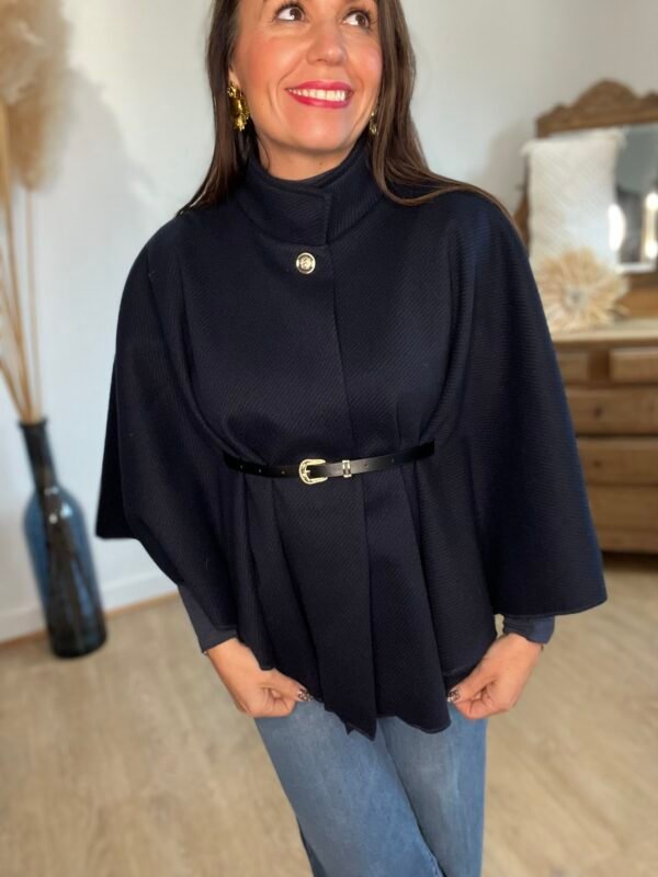 img_4111 Cape bleu marine ceinturée – Modèle Katty