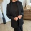 Blazer noir à strass noir - Modèle Clementine
