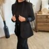 Blazer noir à strass noir - Modèle Clementine