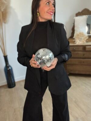 img_4217 Blazer noir à strass noir - Modèle Clementine