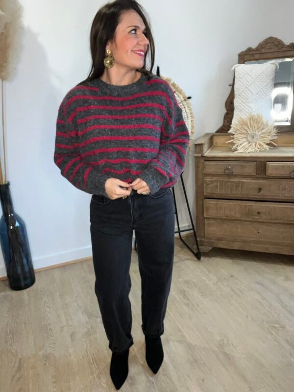 Jean barrel gris foncé  - Modèle Bony