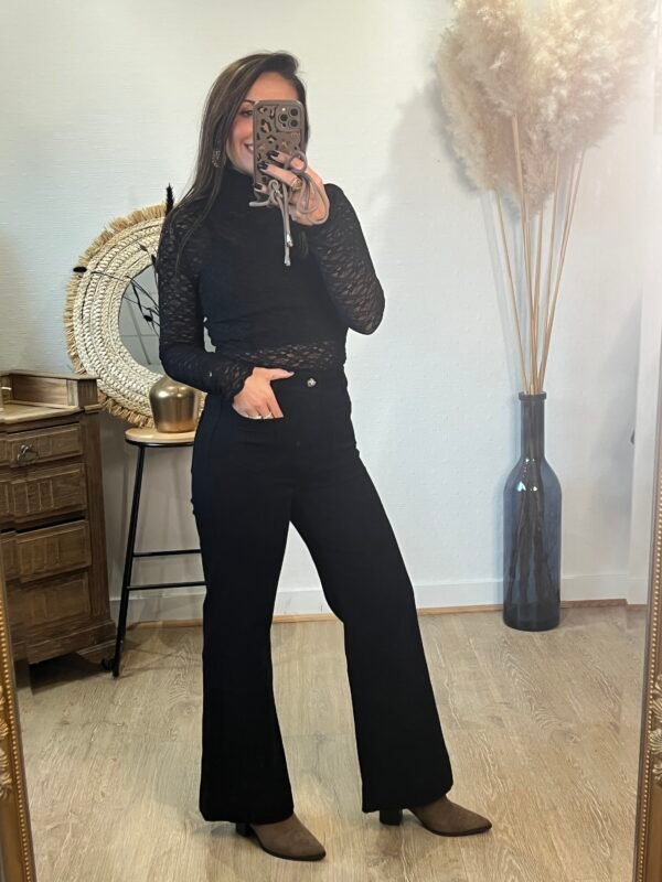 Jean wide noir  - Modèle Gasparette