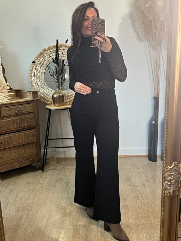 Jean wide noir  - Modèle Gasparette