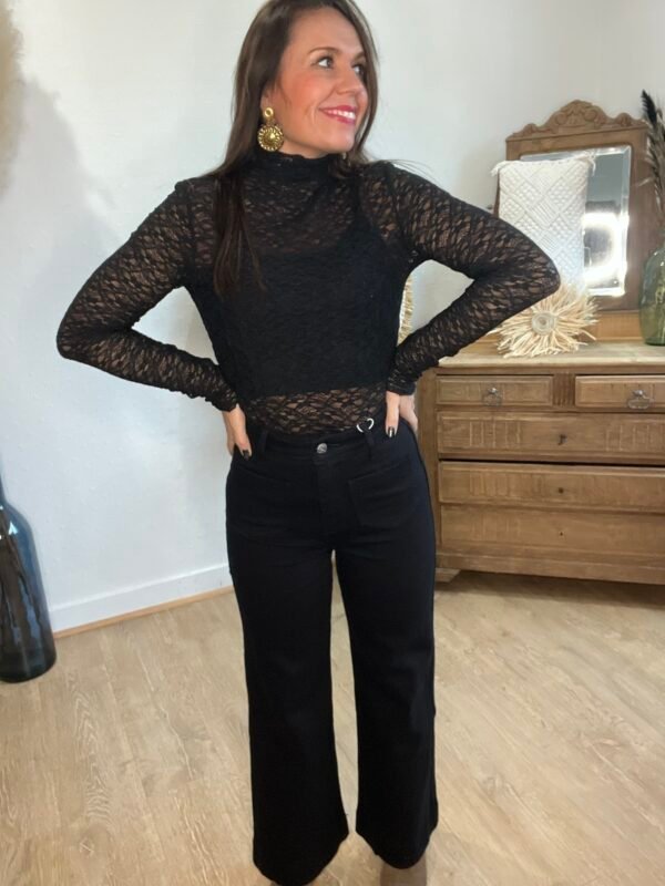 Jean wide noir  - Modèle Gasparette