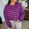 img_4884-2 Gilet rayé violet et rose – Modèle Moa
