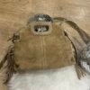 Sac à main avec franges cuir daim beige – Modèle Magali