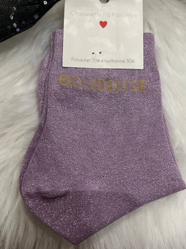 chaussettes a paillettes boudeuse Chaussettes à Paillettes boudeuse