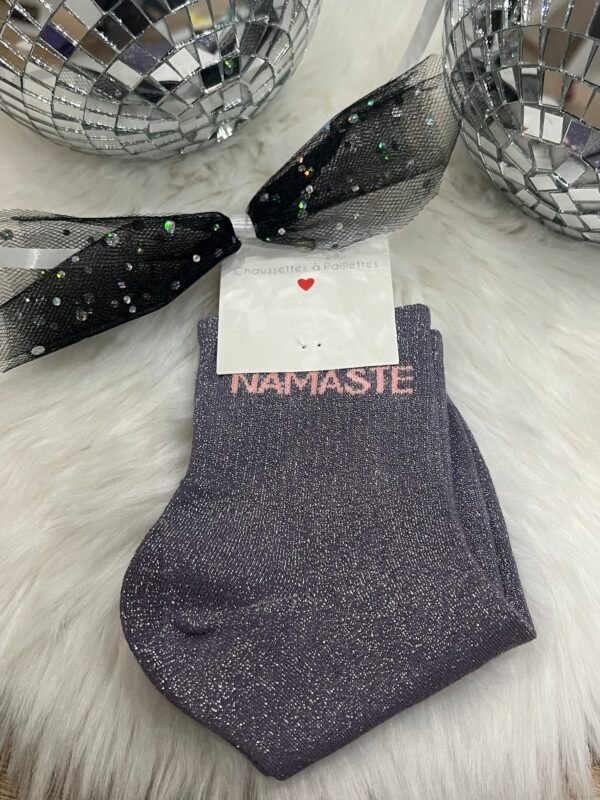 chaussettes a paillettes namaste Chaussettes à Paillettes namaste