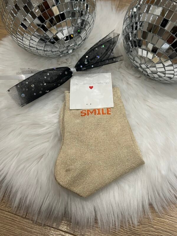 chaussettes a paillettes smile Chaussettes à Paillettes smile