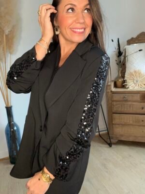 img_6798 Blazer noir à sequins - Modèle Lola
