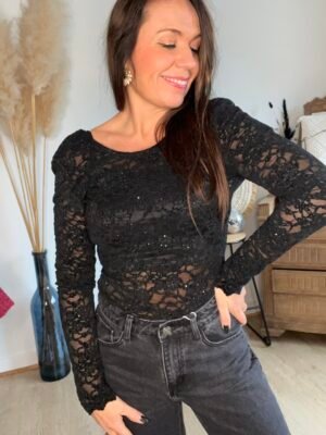 img_7484 Body noir dentelle et paillettes - Modèle Lola