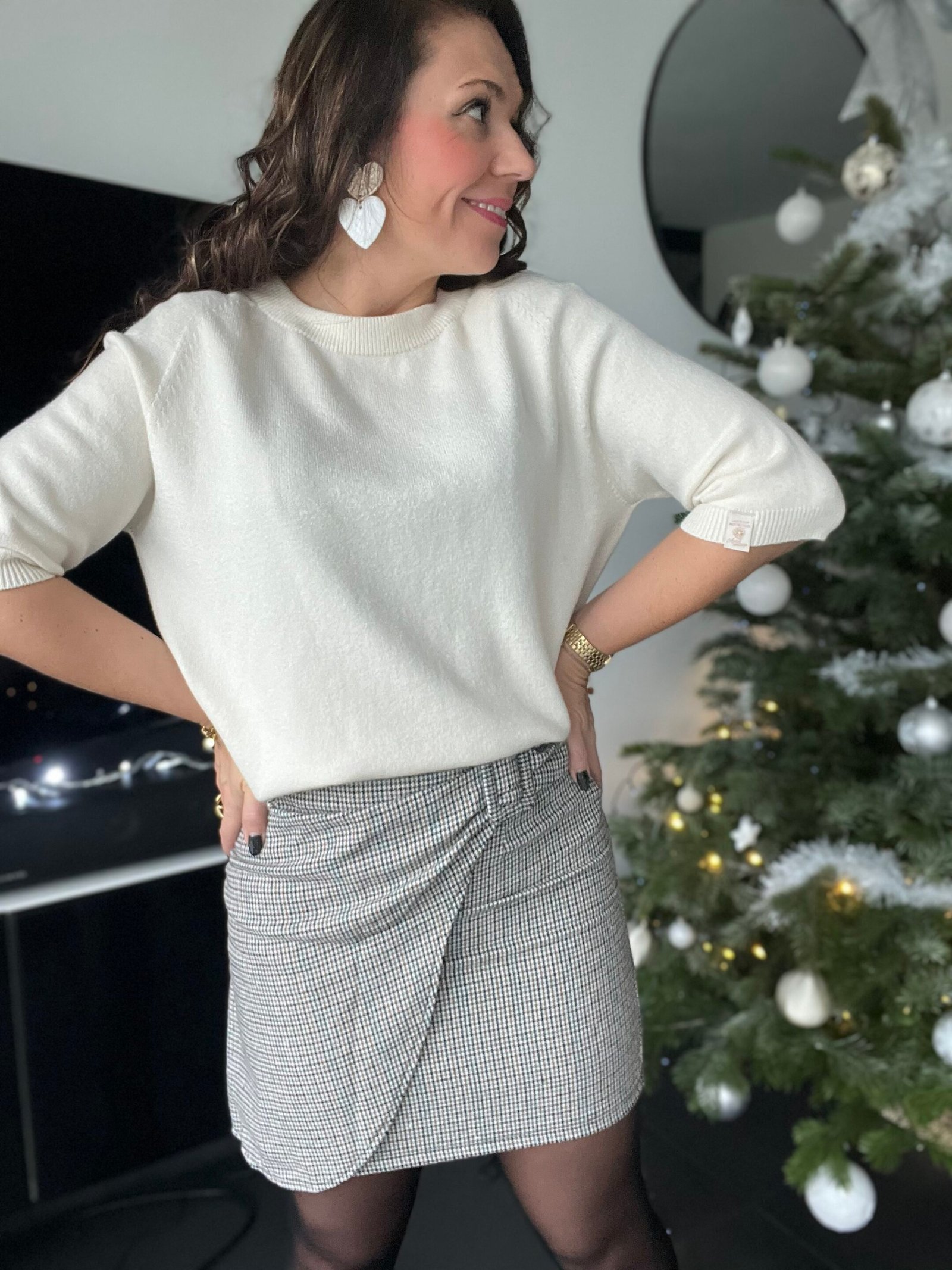Jupe courte à carreaux – modèle Audrey