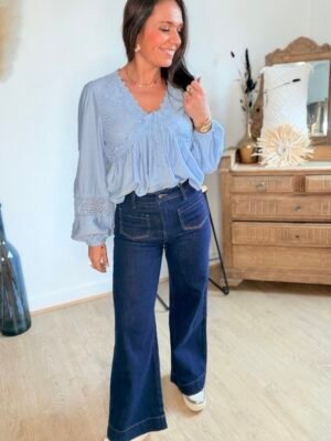 Jean petite wide brut - Modèle Gasparette