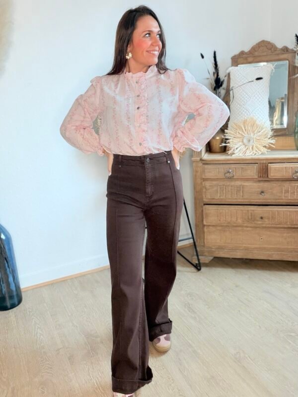 Jean Wide Leg marron - Modèle Marlon