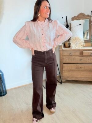 Jean Wide Leg marron - Modèle Marlon