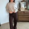 Pull asymétrique taupe – Modèle Bobby