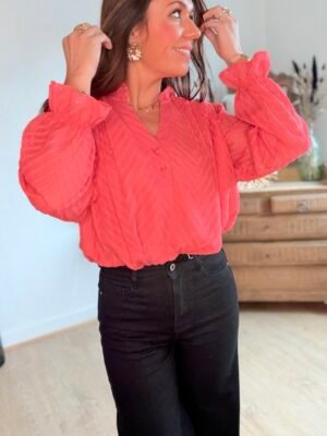 Blouse corail  - Modèle Maelys