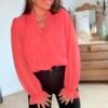 Blouse corail  - Modèle Maelys