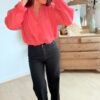 Blouse corail  - Modèle Maelys