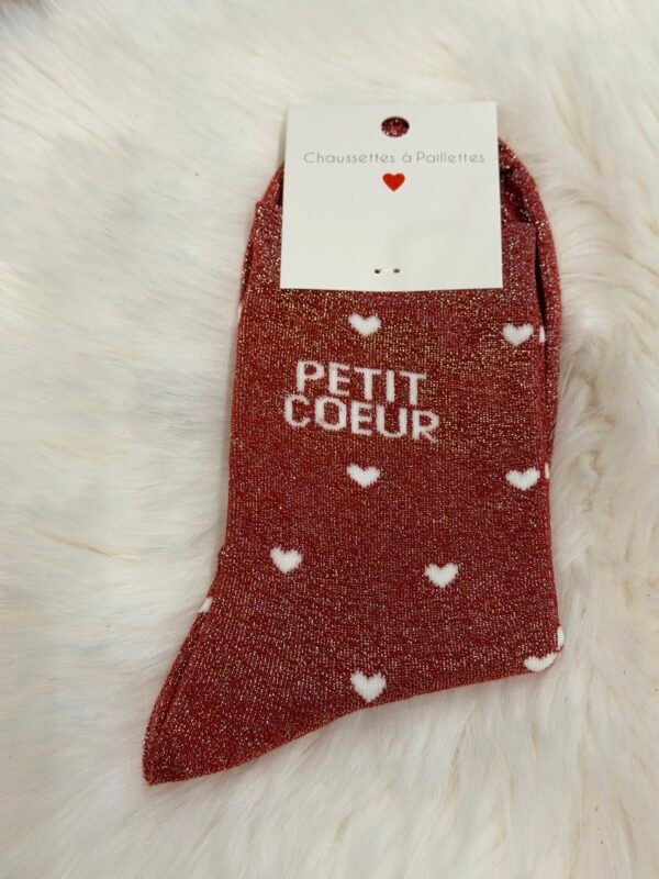 Chaussettes à Paillettes « petit cœur »