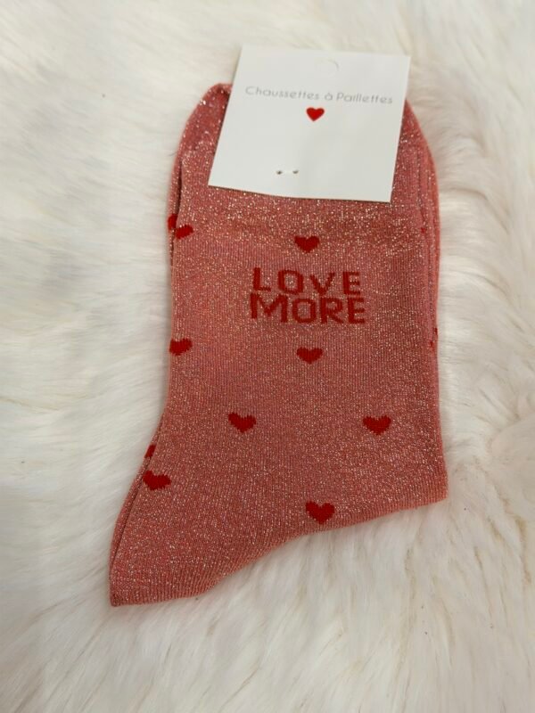 Chaussettes à Paillettes Love More