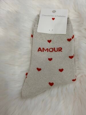 Chaussettes à Paillettes « amour »