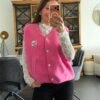 Gilet sans manches sherpa rose - Modèle Gisèle