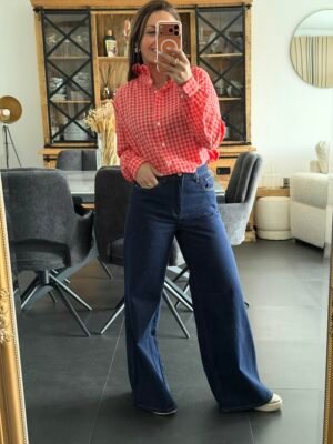 Chemise Vichy rouge - Modèle Florence