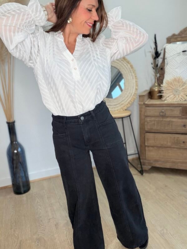 Jean Wide Leg noir - Modèle Isis