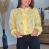 Chemise plumetis jaune - Modèle Morgane