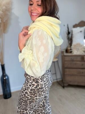 Cagoule jaune pale – Modèle Lucile