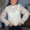 Blouse écru dentelle  - Modèle Emmy