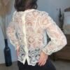 Blouse écru dentelle  - Modèle Emmy