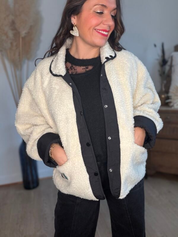 Veste réversible noir beige - Modèle Sutton