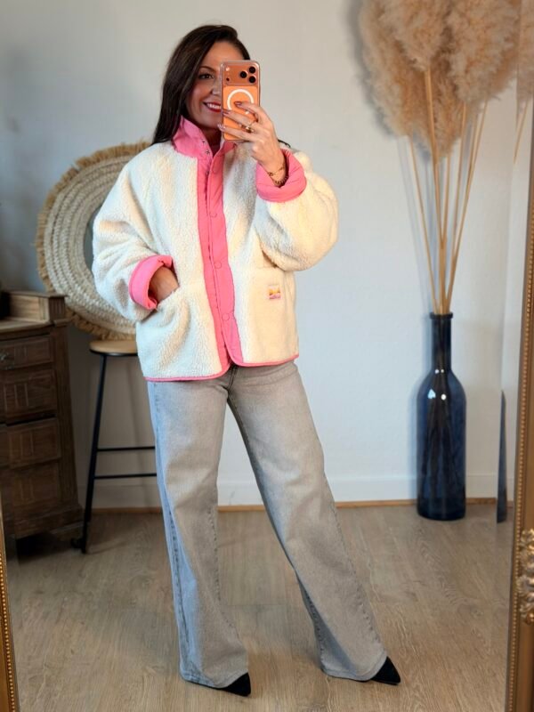 Veste réversible rose beige - Modèle Sutton