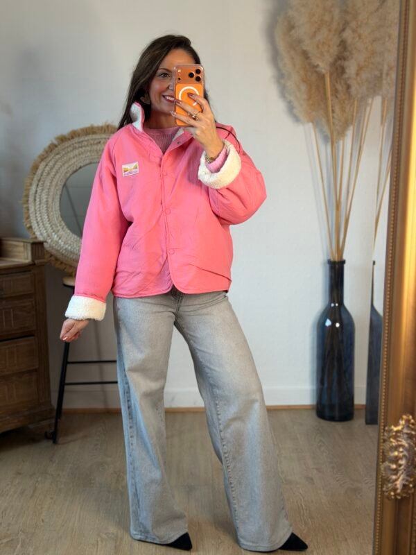 Veste réversible rose beige - Modèle Sutton