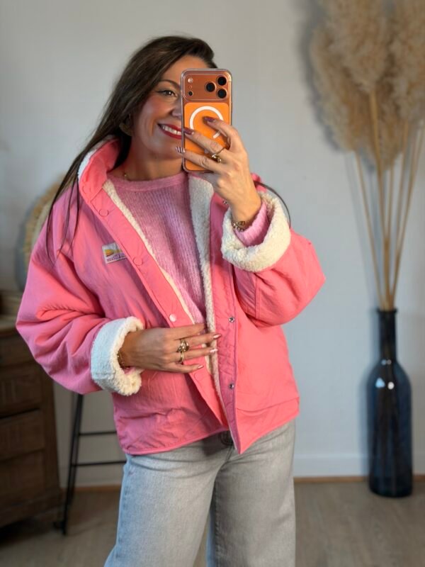 Veste réversible rose beige - Modèle Sutton