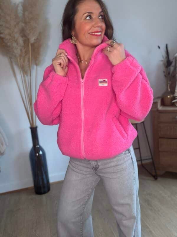 Veste polaire rose - Modèle Paddinton