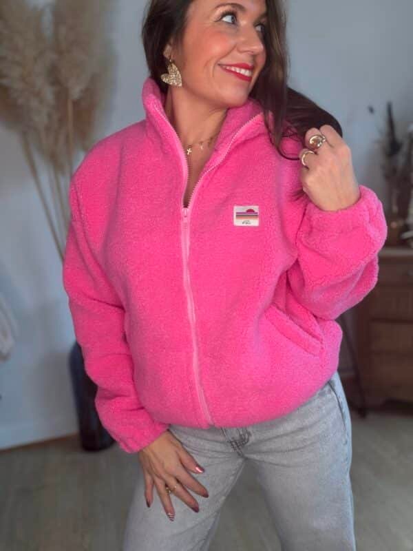 Veste polaire rose - Modèle Paddinton