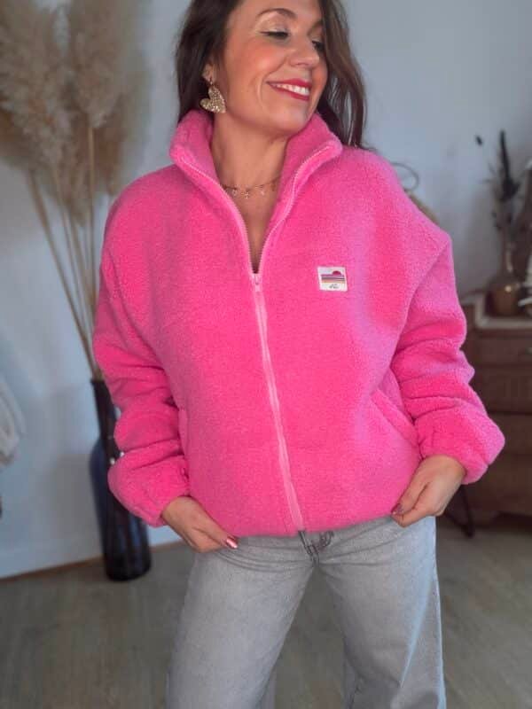 Veste polaire rose - Modèle Paddinton